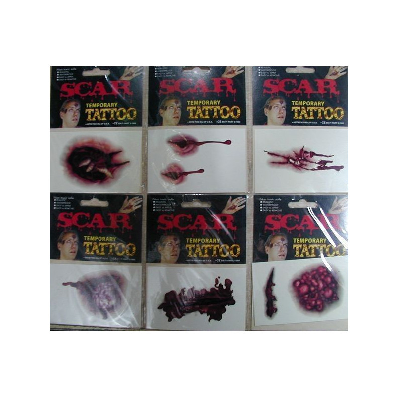 TATUAJES HERIDAS 6 MODELOS