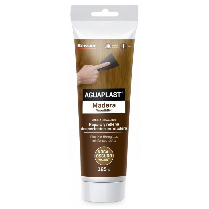 MASILLA MADERA AGUAPLAST 125 ML NOGAL OSCURO