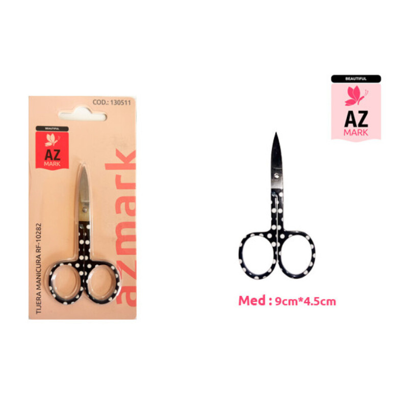 TIJERAS UÑAS AZMARK DECORADA LUNARES