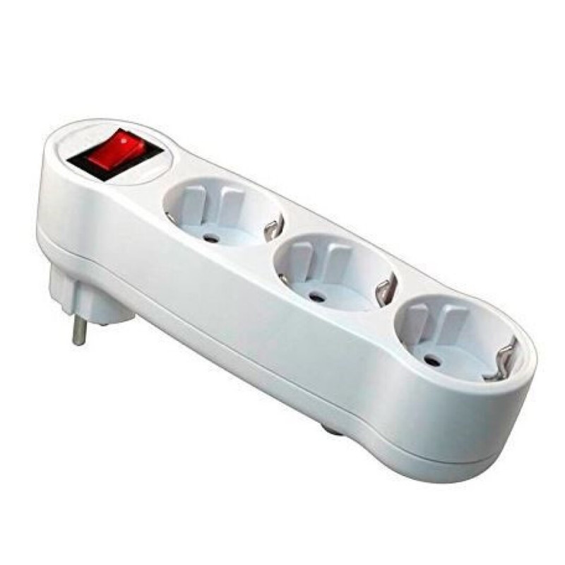 LADRON SCHUCO 3 TOMAS C/INTERRUPTOR