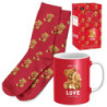SAN VALENTIN TAZA Y CALCETINES OSITOS