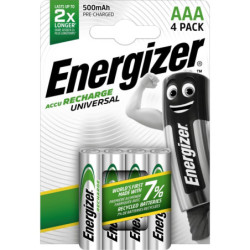 PILAS RECARGABLES ENERGIZER AAA 600 MAH 4 UNID