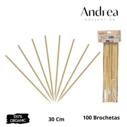 PINCHOS BAMBU 30 CM 100 UNIDADES