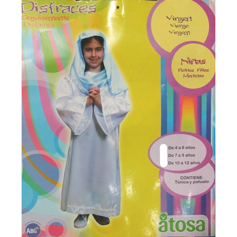 TRAJE VIRGEN T/ 4-6 AÑOS