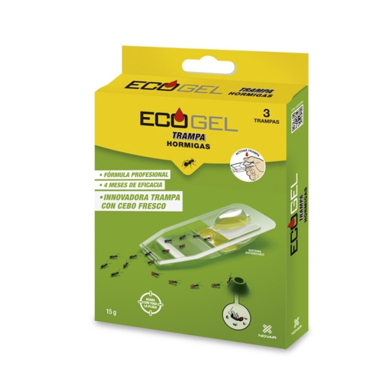 TRAMPAS ECOGEL HORMIGAS CAJA 3 UNIDADES