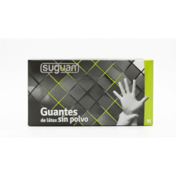 GUANTES LATEX SUGUAN SIN POLVO MEDIANOS 100 U