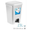 PAPELERA PEDAL 23 L BLANCA