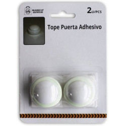 TOPE PUERTA ADHESIVO MARRON BLISTER 2 UNIDADES