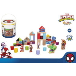 BOLQUES WOOMAX SPIDEY AMAZING FRIENDS 50 PIEZAS