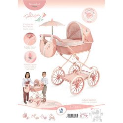 COCHE MUÑECA DC 81074 TULIPE CON SOMBRILLA Y BOLSO