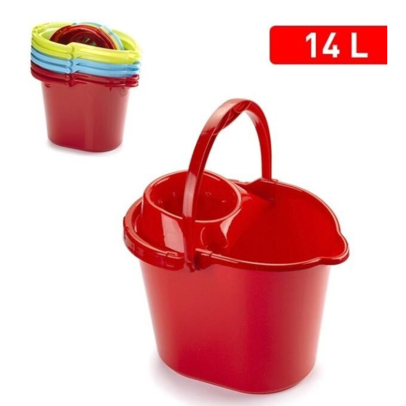CUBO FREGONA PF RECTANGULAR 14 L COLORES