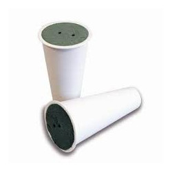 CONO REDONDO PLASTICO BLANCO 9x6,5x15 CM