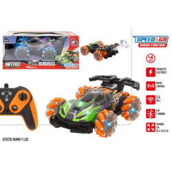 COCHE RC SPEED&GO STUNT CON LUZ SONIDO Y HUMO