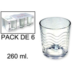 VASOS CRISTAL 260 ML CAJA 6 U