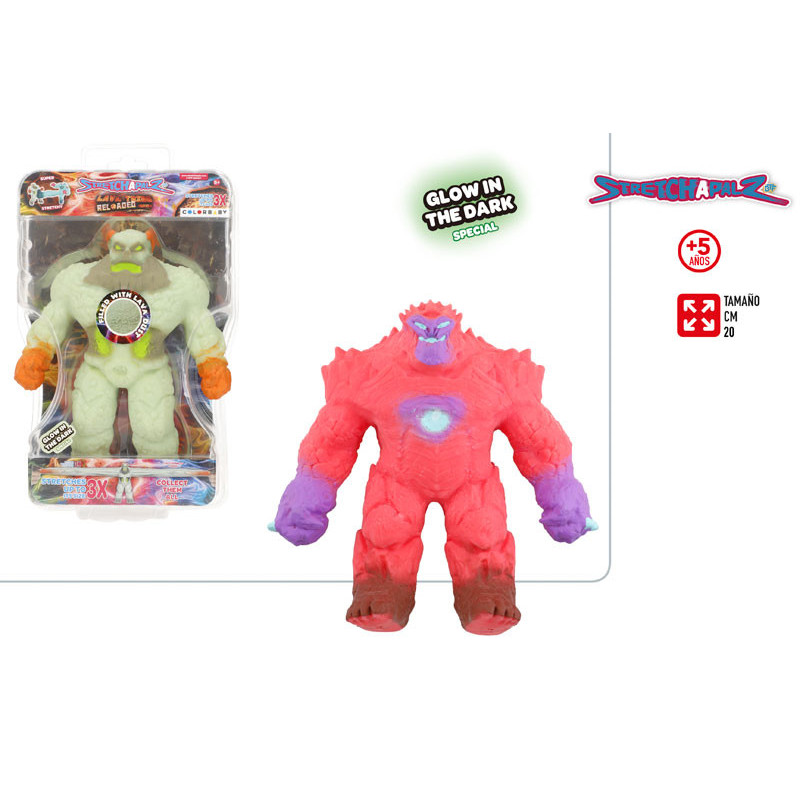 FIGURA STRETCHAPALZ MONSTRUO ELASTICO 20CM LAVA TR