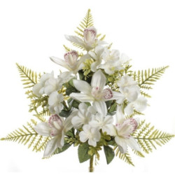 RAMO  CIMBIDIUM HORTENSIA 5681 BLANCO