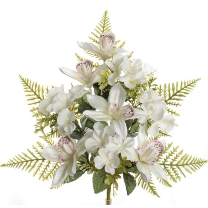 RAMO  CIMBIDIUM HORTENSIA 5681 BLANCO
