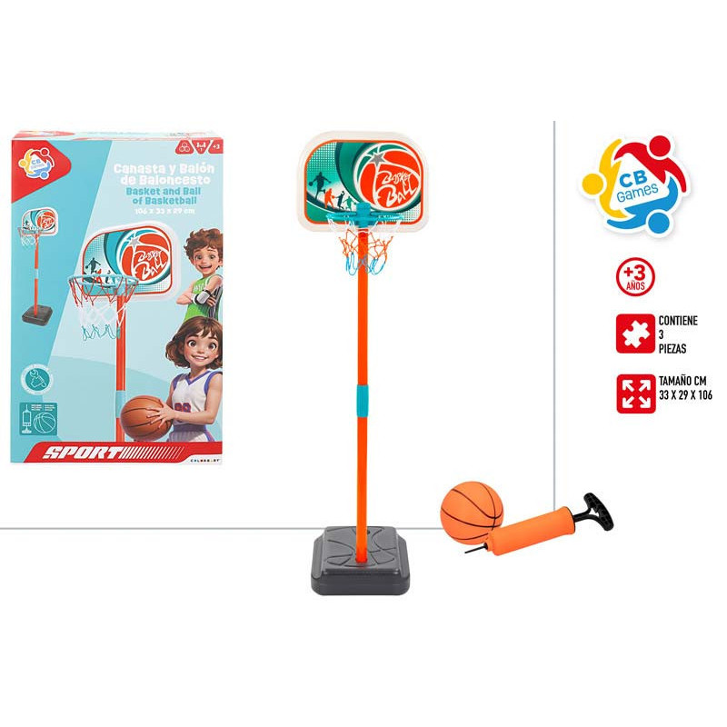 JUEGO CB SPORTS CANASTA BALONCESTO CON BALÓN