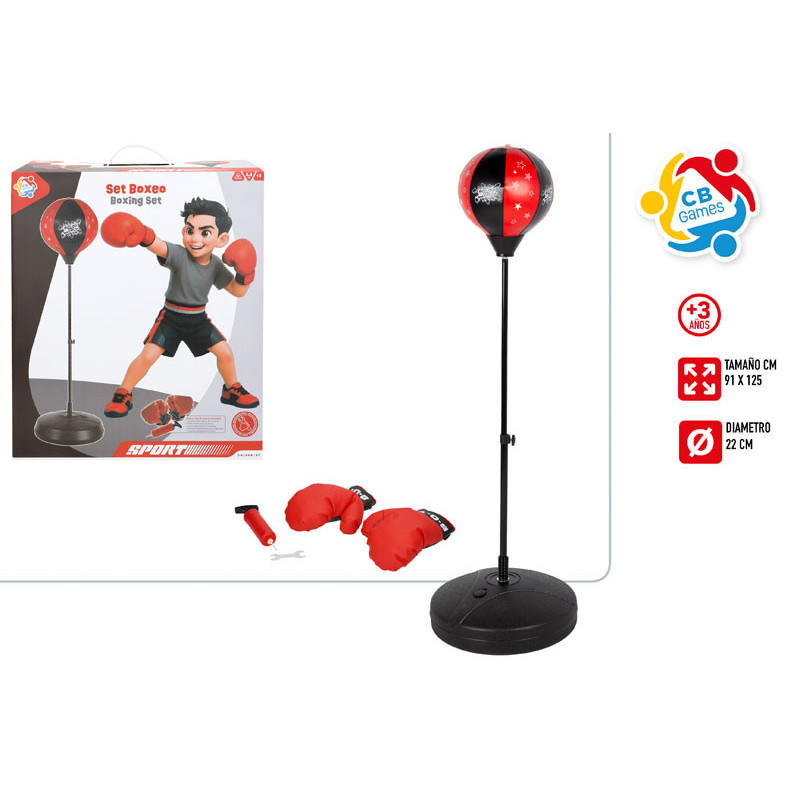 JUERGO CB SPORTS BOLA BOXEO Y GUANTES