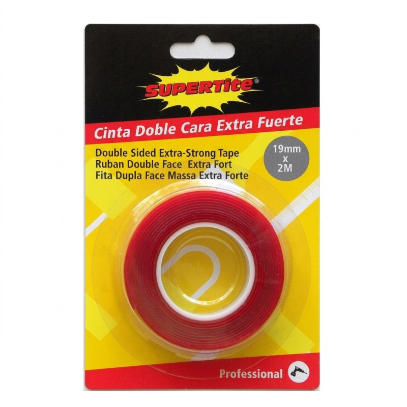 CINTA DOBLE CARA EXTRA FUERTE 19MM x 2M