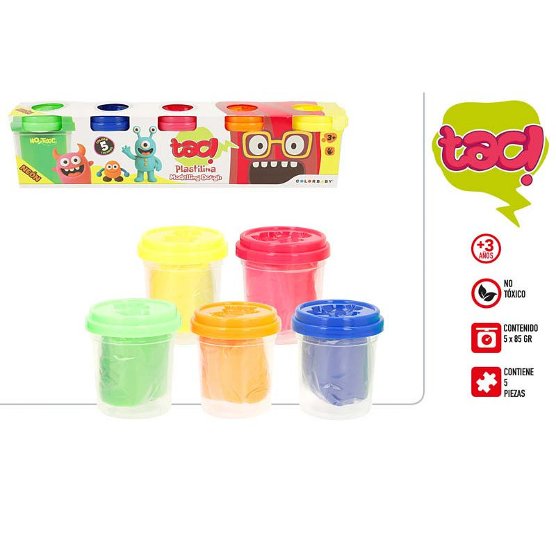 PLASTILINA PACK 5x85 GR COLORES CLASSIC