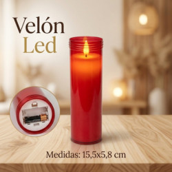 VELON LED ROJO 15,5x5,8 CM