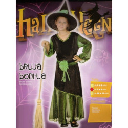DISFRAZ 7-9 AÑOS BRUJA BONITA VERDE