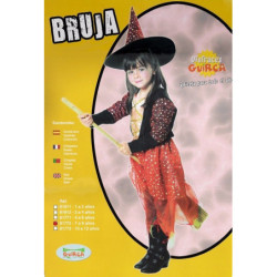 DISFRAZ 7-9 AÑOS BRUJA NARANJA