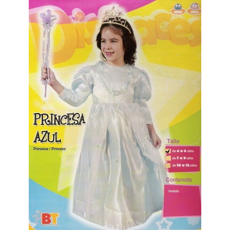 DISFRAZ 10-12 AÑOS PRINCESA AZUL