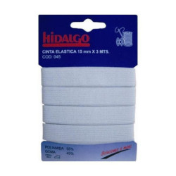 ELASTICO HIDALGO BLANCO 15 MM X 3 M