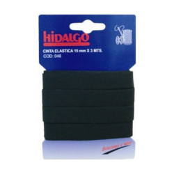 ELASTICO HIDALGO NEGRO 20 MM x 2 M
