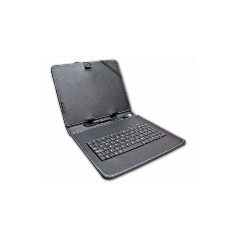 FUNDA TABLET CON TECLADO 7" POLIPIEL NEGRA