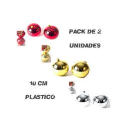 BOLAS NAVIDAD 10 CM ALTAIR PLATA CAJA 2 U