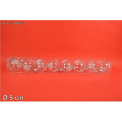BOLAS PLASTICO 8 CM TRANSPARENTE COPO NIEVE LOTE 8