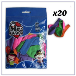 GLOBOS NORMALES BOLSA 20 UNIDADES