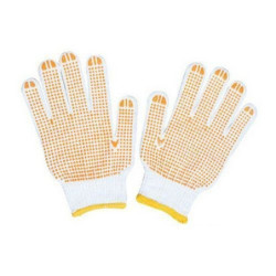 GUANTES TRABAJO PUNTOS AMARILLOS