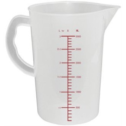 JARRA PLASTICO GRADUADA 1 LITRO