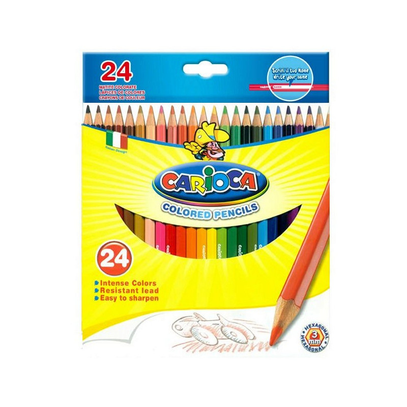 LAPICES DE COLORES MADERA CARIOCA 24 U