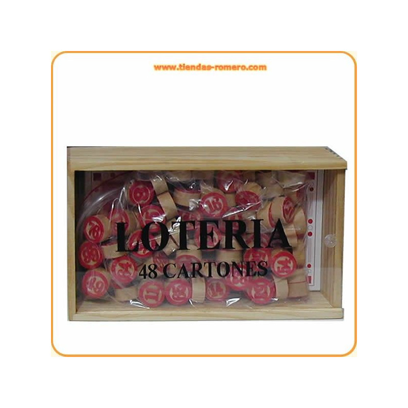 LOTERIA BINGO CB FICHAS MADERA CON CARTONES