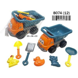 CAMION PLAYA 30 CM CON ACCESORIOS