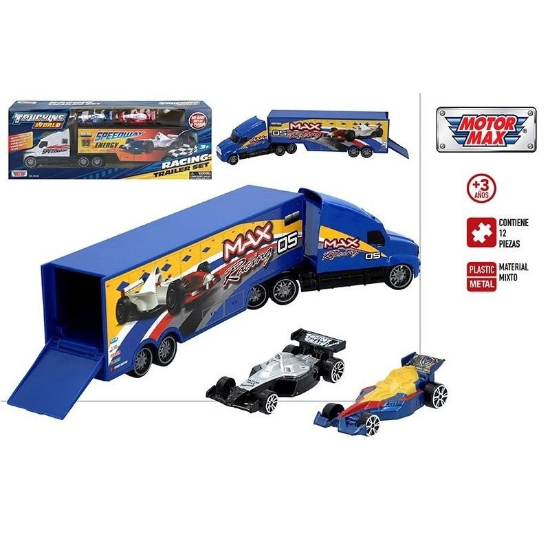 CAMION METAL TRUCK CON 2 COCHES FORMULA 1 44991
