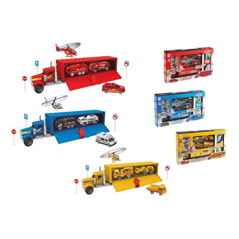CAMION PORTAVEHICULOS 1:64 23 CM