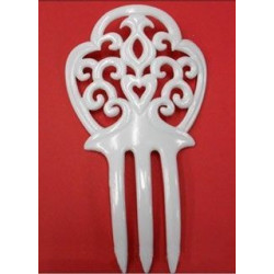 PEINETA PLASTICO BLANCA