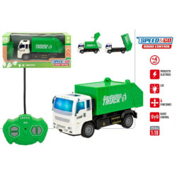 CAMION RECICLAJE RADIOCONTROL 1:18 CON 4 FUNCIONES
