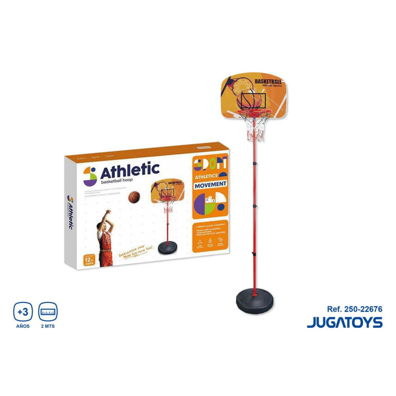 CANASTA DE BASKET CON PIE Y TUBO 2 M INCLUYE BALON