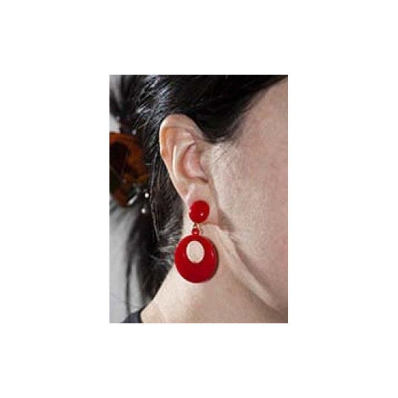 PENDIENTES FLAMENCA PEQUEÑOS PLASTICO