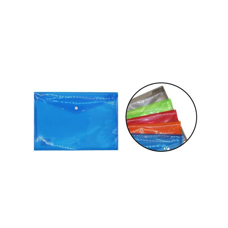 CARPETA SOBRE PLASTICO A4 BROCHE COLORES