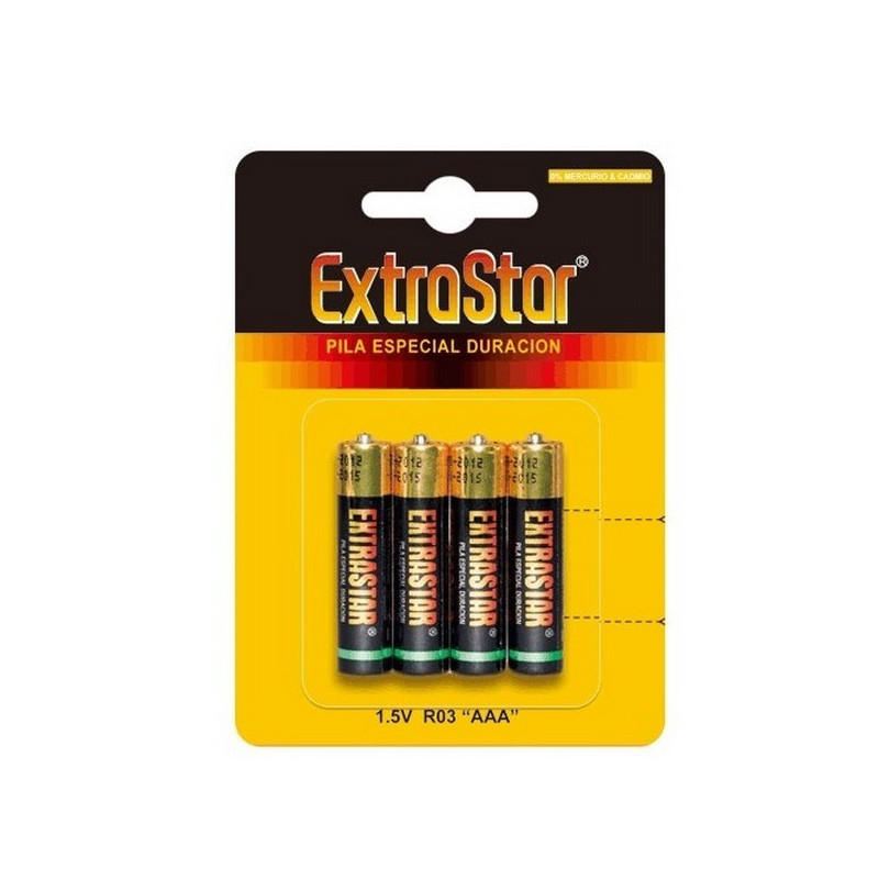 PILAS EXTRASTAR R-06 AA BLISTER 4 UNIDADES