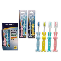 CEPILLO DIENTES INFANTIL CONEJITOS CON FUNDA 2 UND