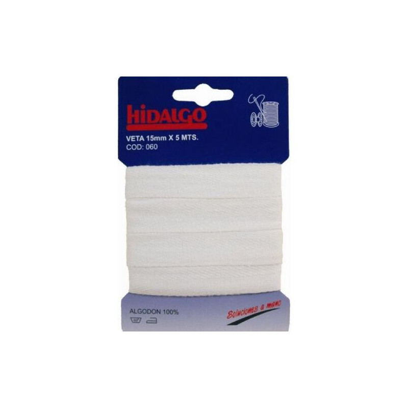 CINTA ALGODON BLANCA 15 MM x 5 M